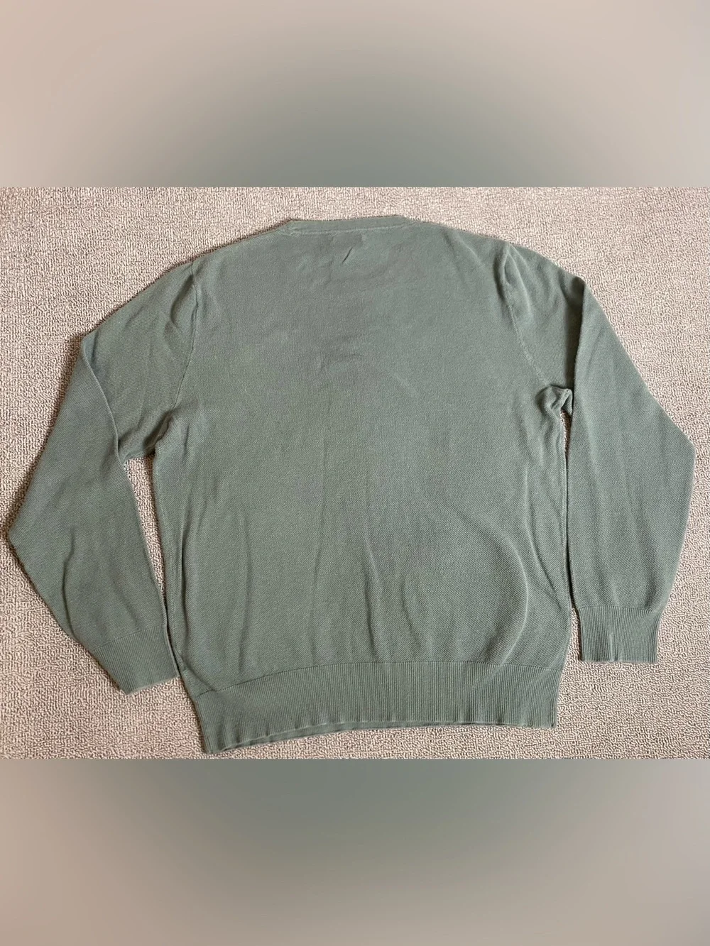 J. Crew Men's Sage Green Crewneck Pullover- Fall Winter Cotton Cashmere Comfort